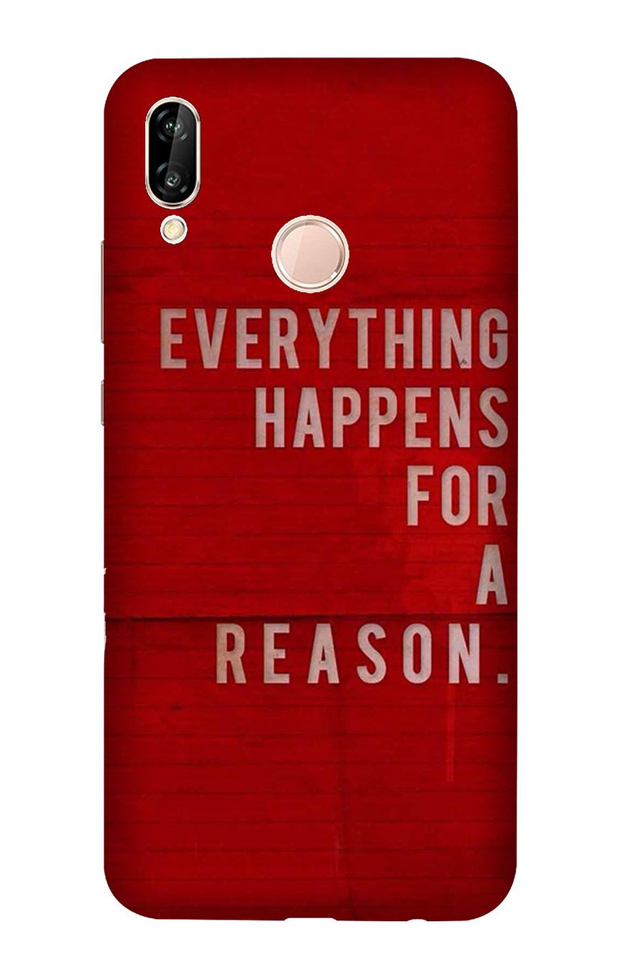 Everything Happens Reason Mobile Back Case for Infinix Hot 7 Pro (Design - 378)