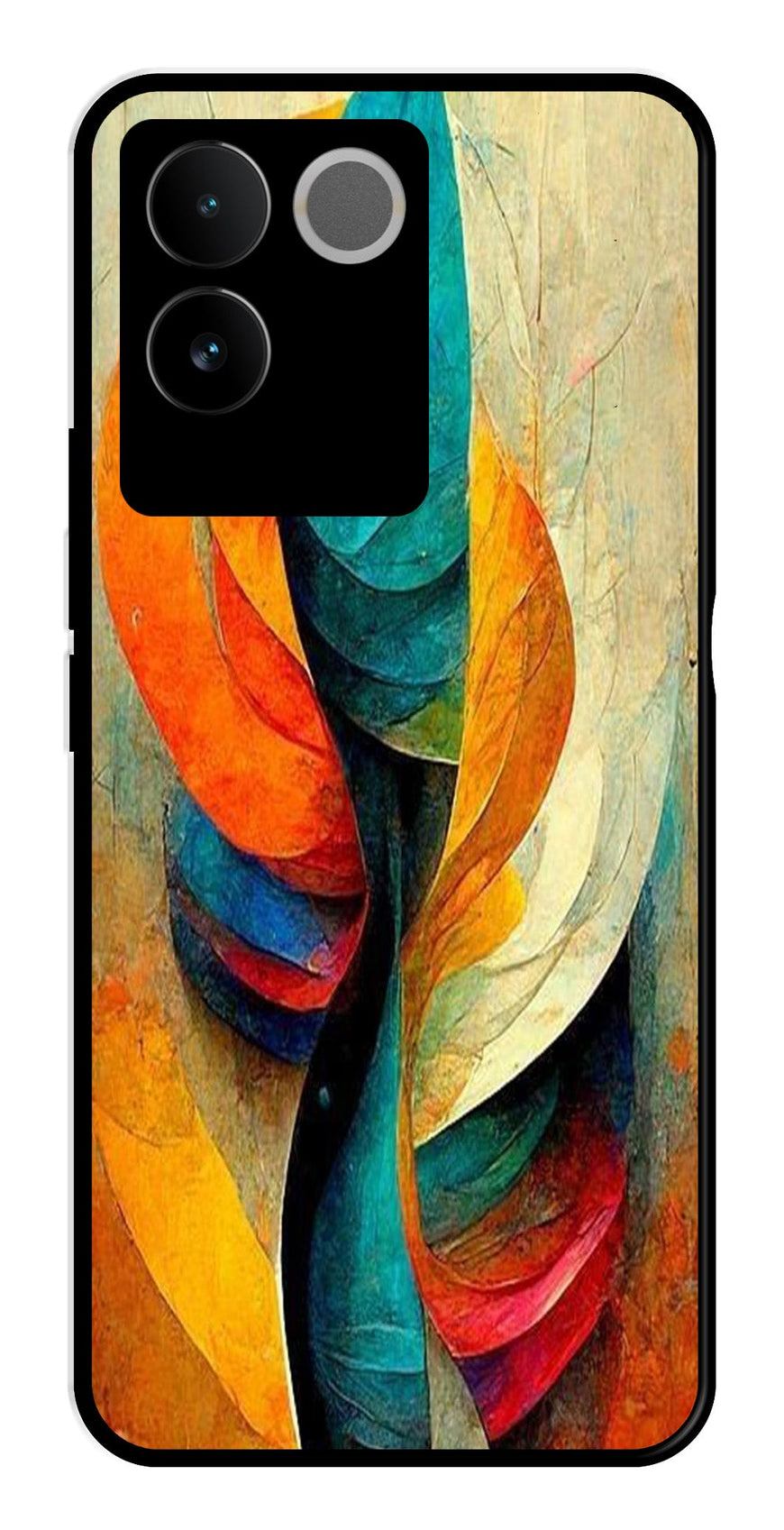 Modern Art Metal Mobile Case for Vivo iQOO Z7 Pro   (Design No -11)