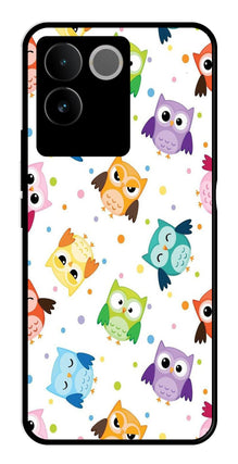 Owls Pattern Metal Mobile Case for Vivo T2 Pro