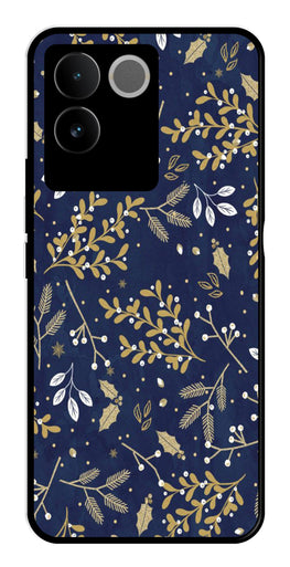 Floral Pattern  Metal Mobile Case for Vivo iQOO Z7 Pro   (Design No -52)