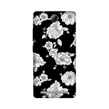 White flowers Black Background Mobile Back Case for Lenovo Vibe K5 Note (Design - 9)