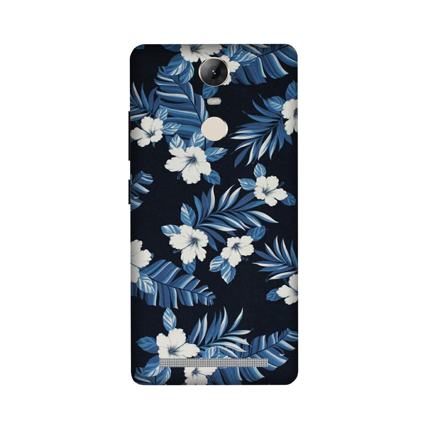 White flowers Blue Background2 Case for Lenovo Vibe K5 Note