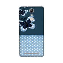 White dots Butterfly Mobile Back Case for Lenovo Vibe K5 Note (Design - 31)