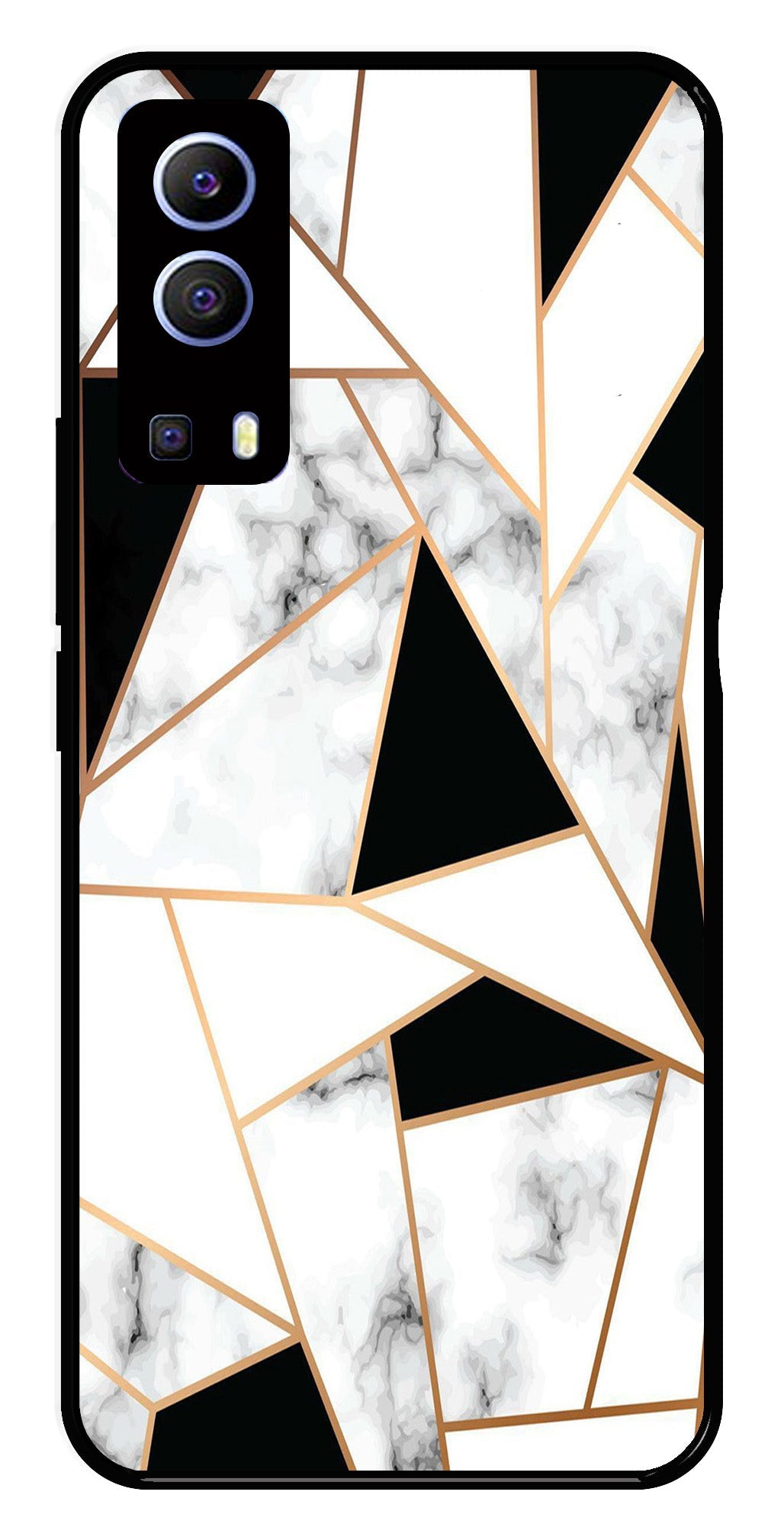 Marble Design2 Metal Mobile Case for Vivo Y72 5G   (Design No -08)