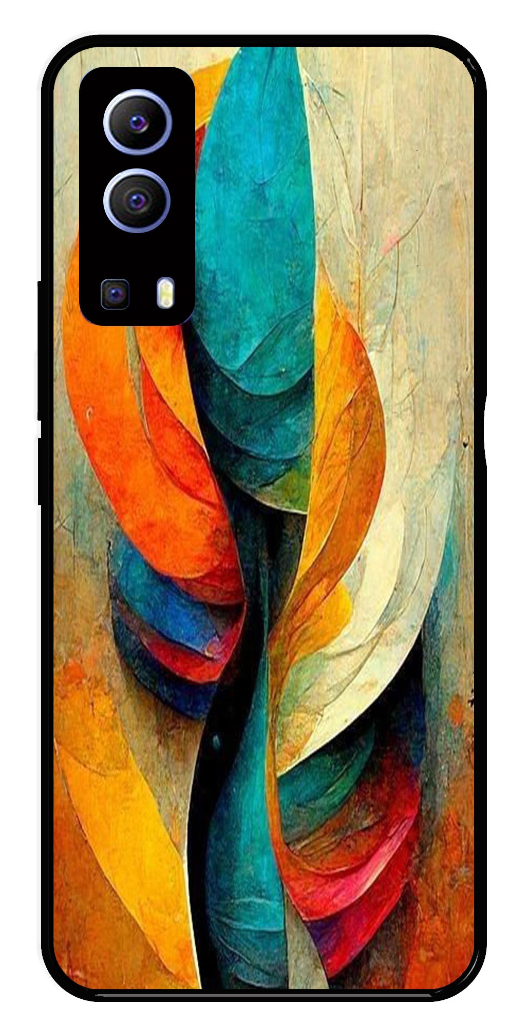 Modern Art Metal Mobile Case for Vivo Y72 5G   (Design No -11)