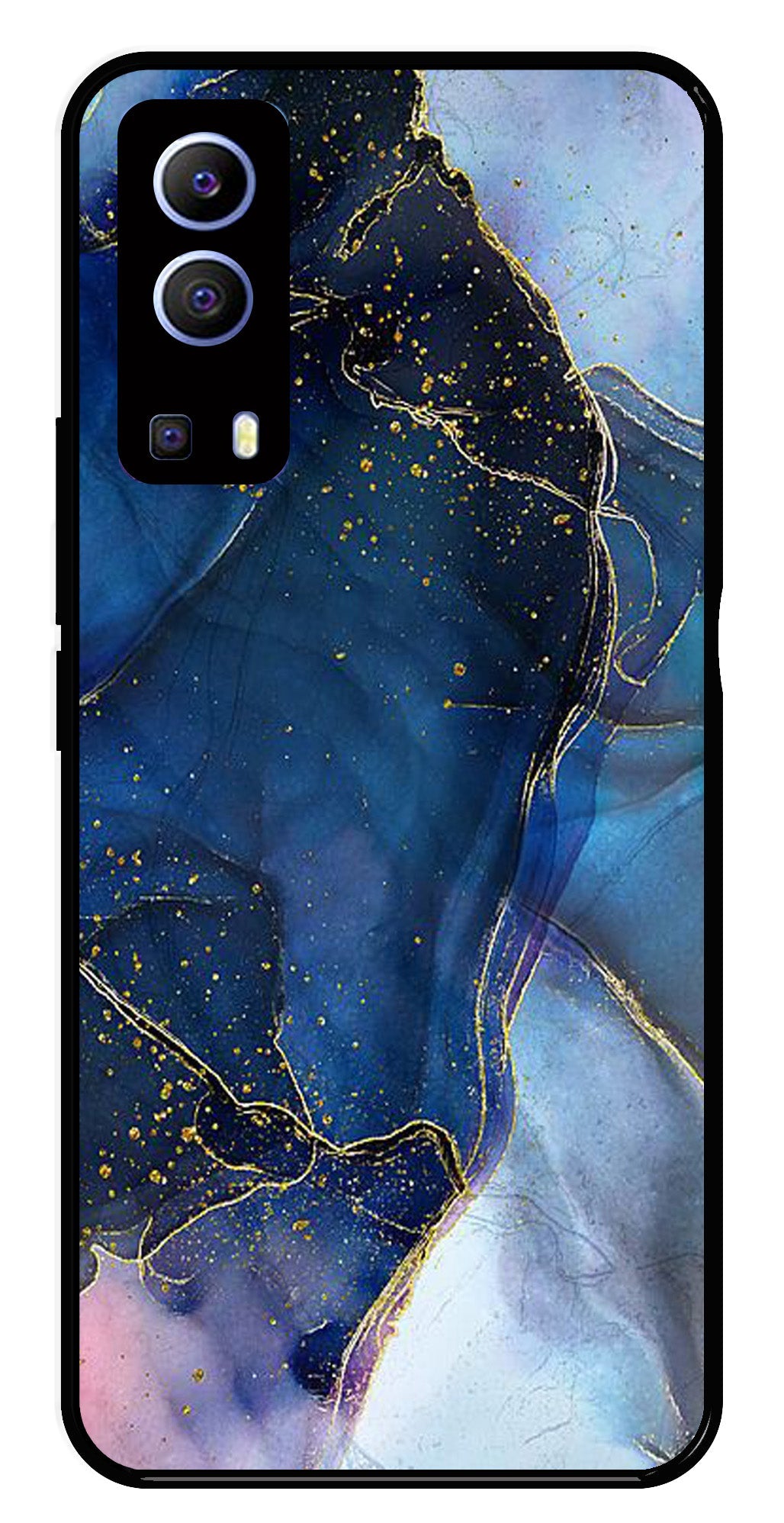 Blue Marble Metal Mobile Case for Vivo Y72 5G   (Design No -34)