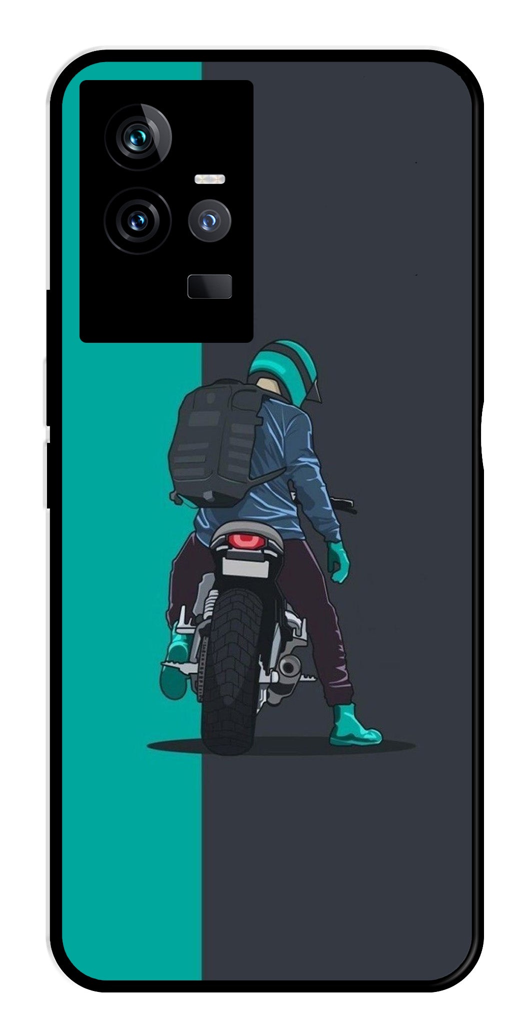 Bike Lover Metal Mobile Case for IQOO 11 5G   (Design No -05)