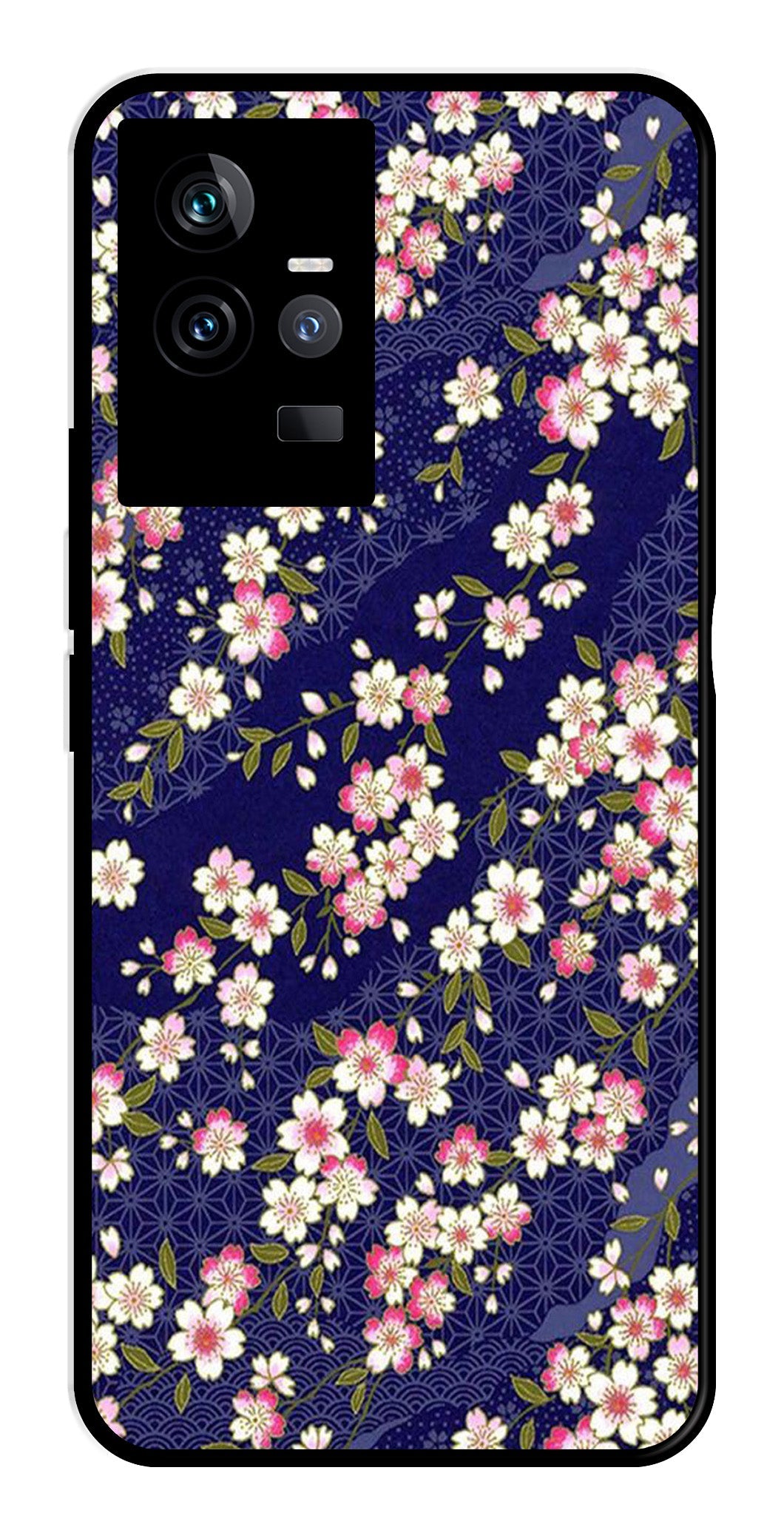 Flower Design Metal Mobile Case for IQOO 11 5G   (Design No -25)