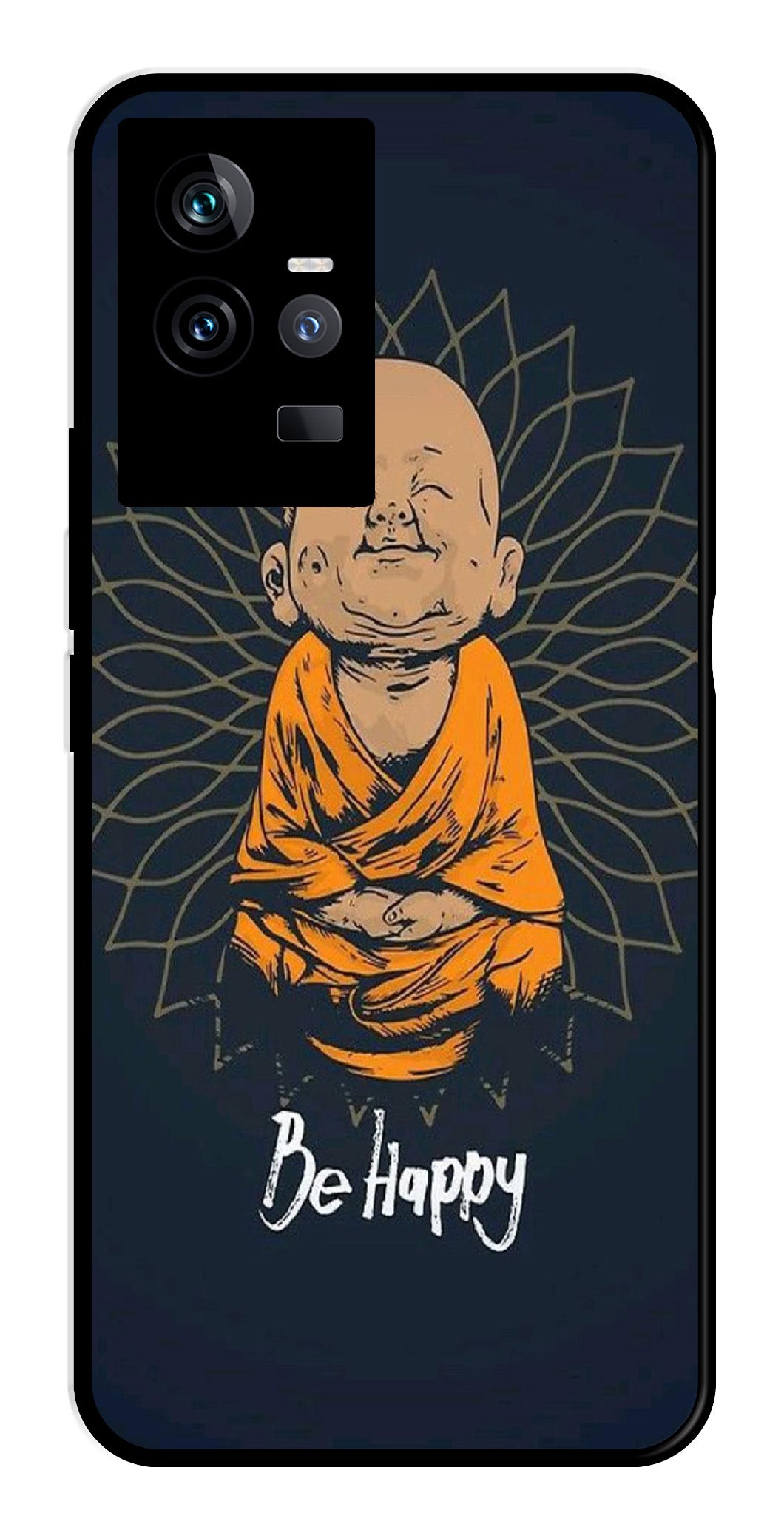 Be Happy Metal Mobile Case for IQOO 11 5G   (Design No -27)