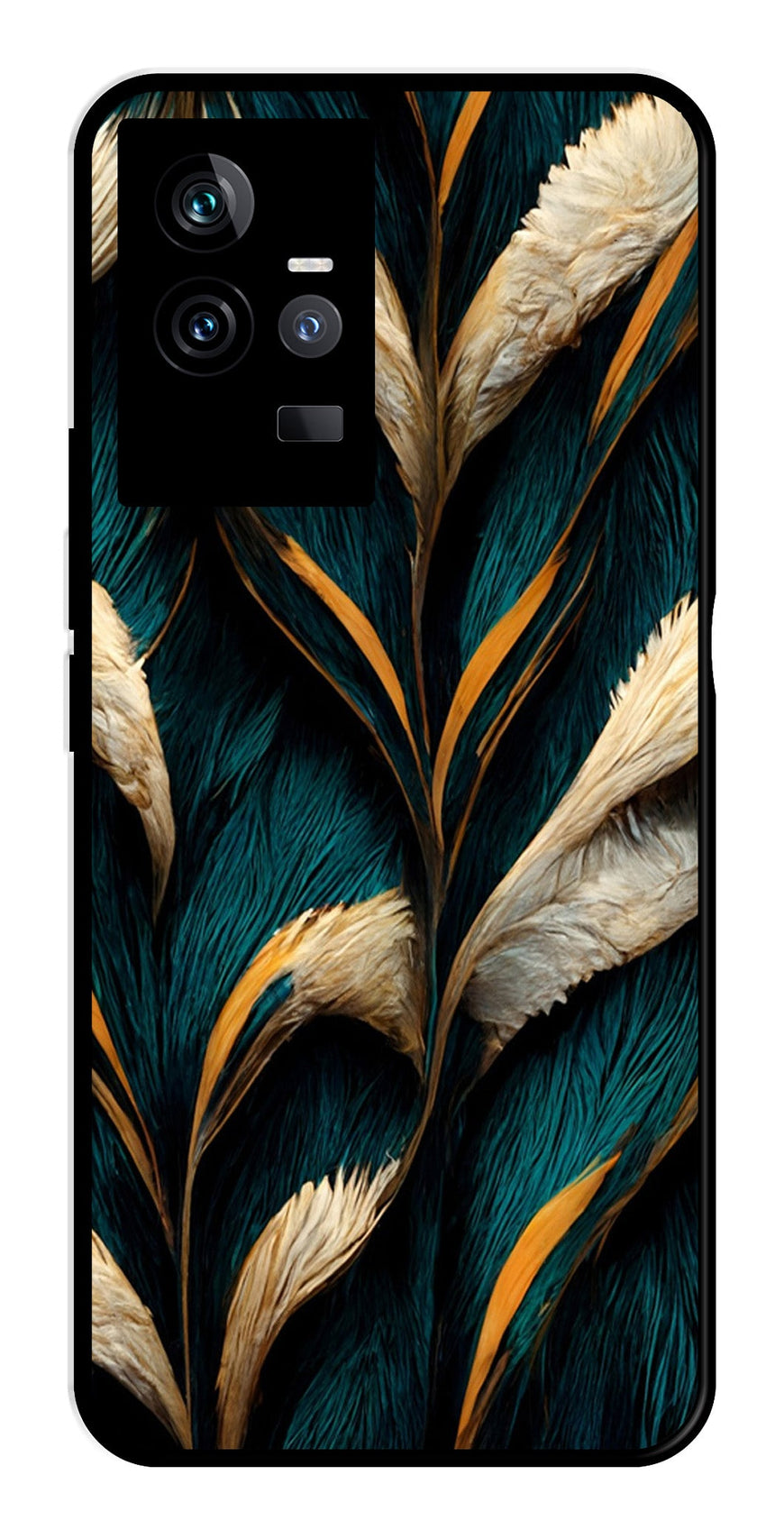 Feathers Metal Mobile Case for IQOO 11 5G   (Design No -30)