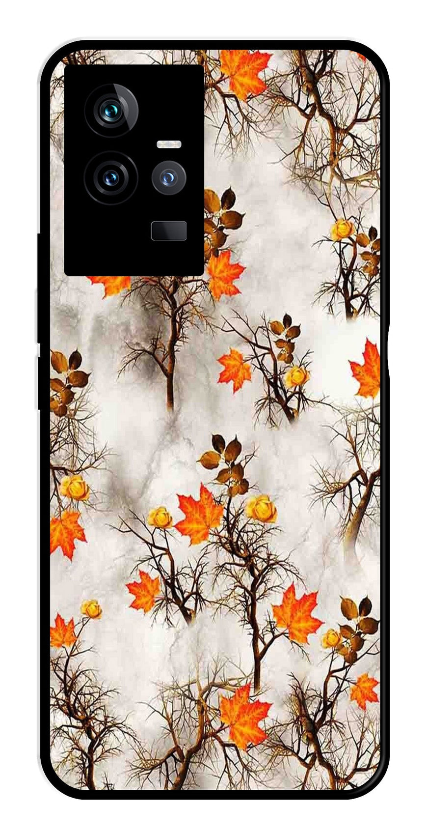 Autumn leaves Metal Mobile Case for IQOO 11 5G   (Design No -55)