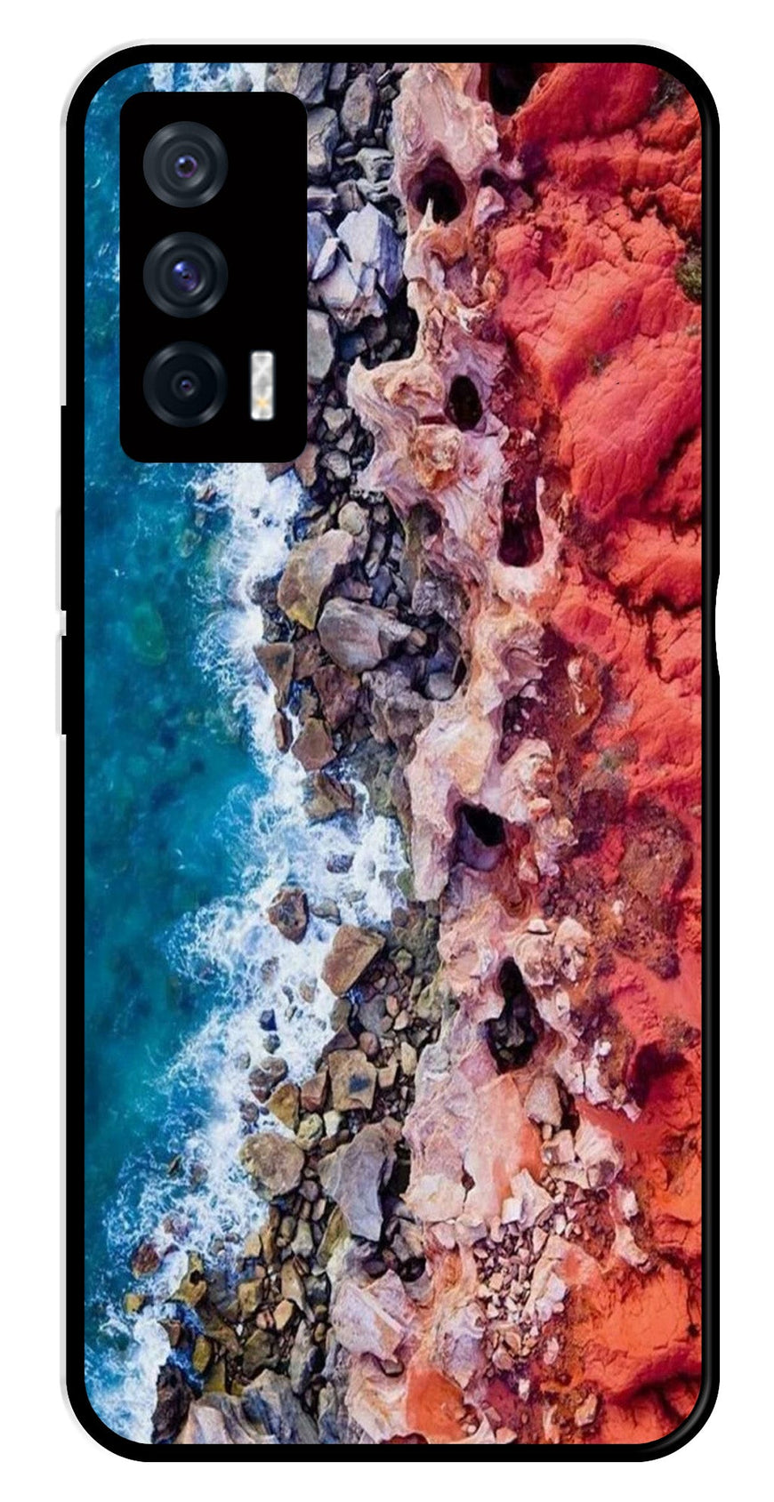 Sea Shore Metal Mobile Case for iQOO 7 5G   (Design No -18)