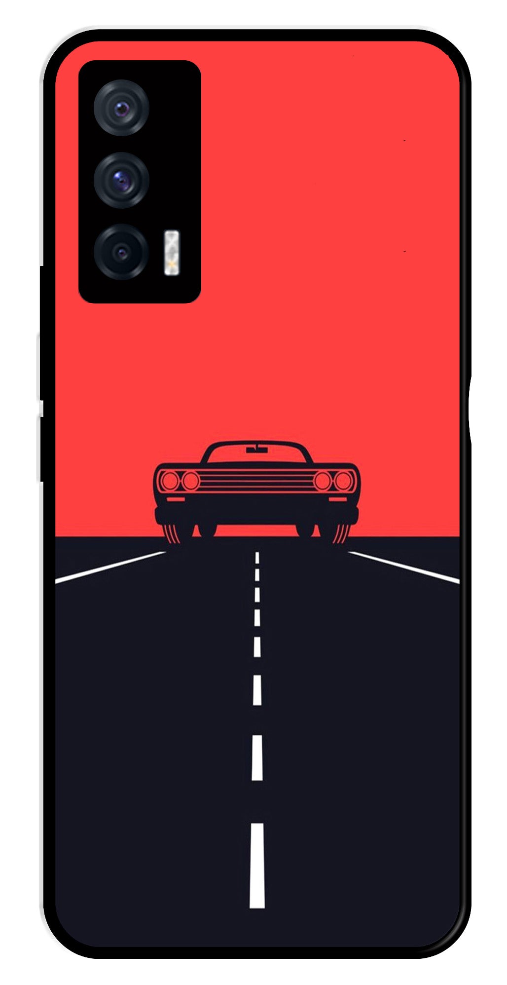 Car Lover Metal Mobile Case for iQOO 7 5G   (Design No -21)