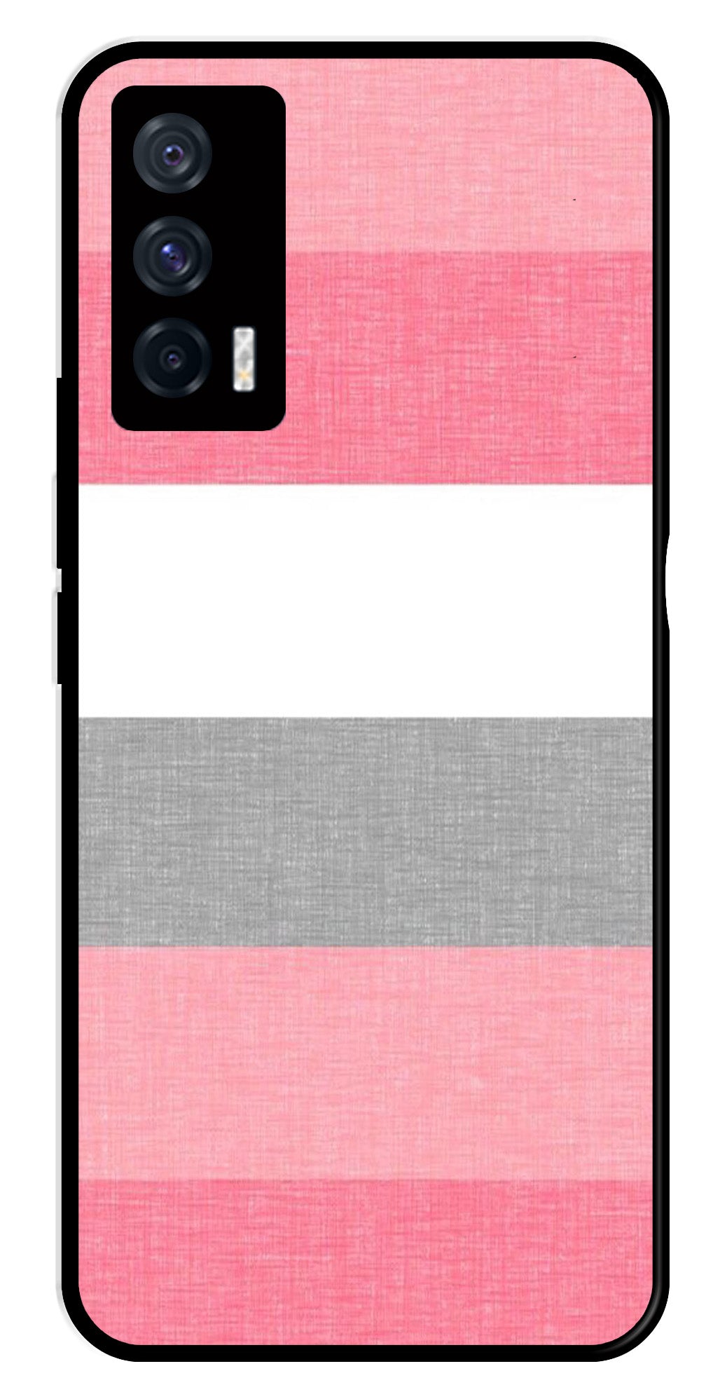 Pink Pattern Metal Mobile Case for iQOO 7 5G   (Design No -23)