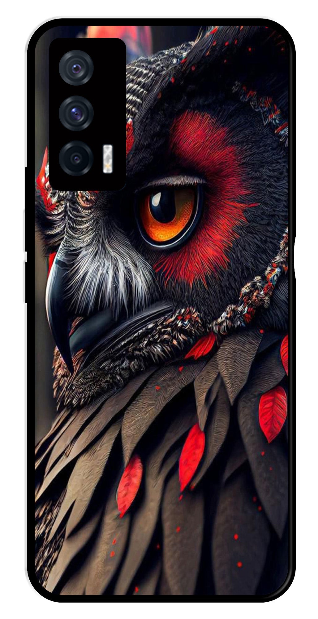 Owl Design Metal Mobile Case for iQOO 7 5G   (Design No -26)