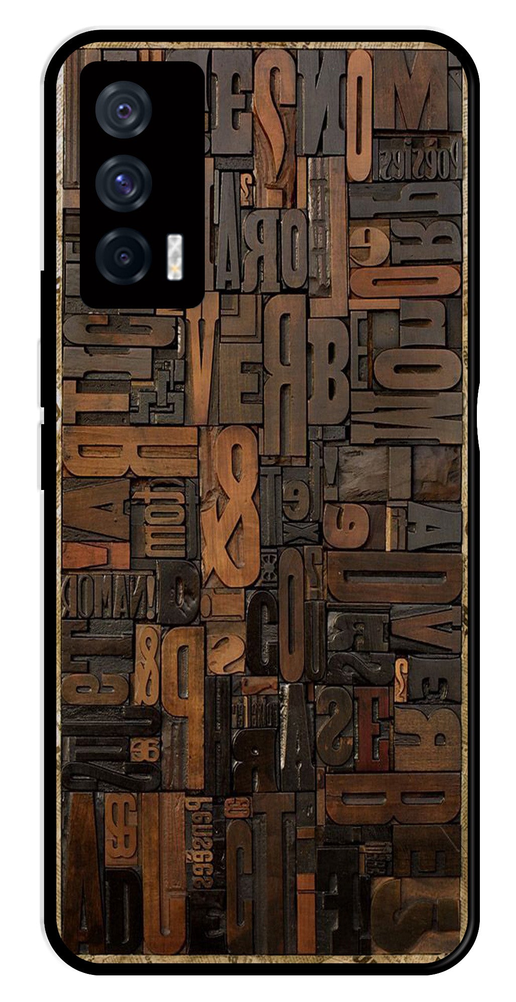 Alphabets Metal Mobile Case for iQOO 7 5G   (Design No -32)