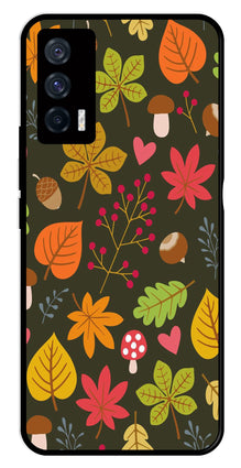 Leaves Design Metal Mobile Case for iQOO 7 5G