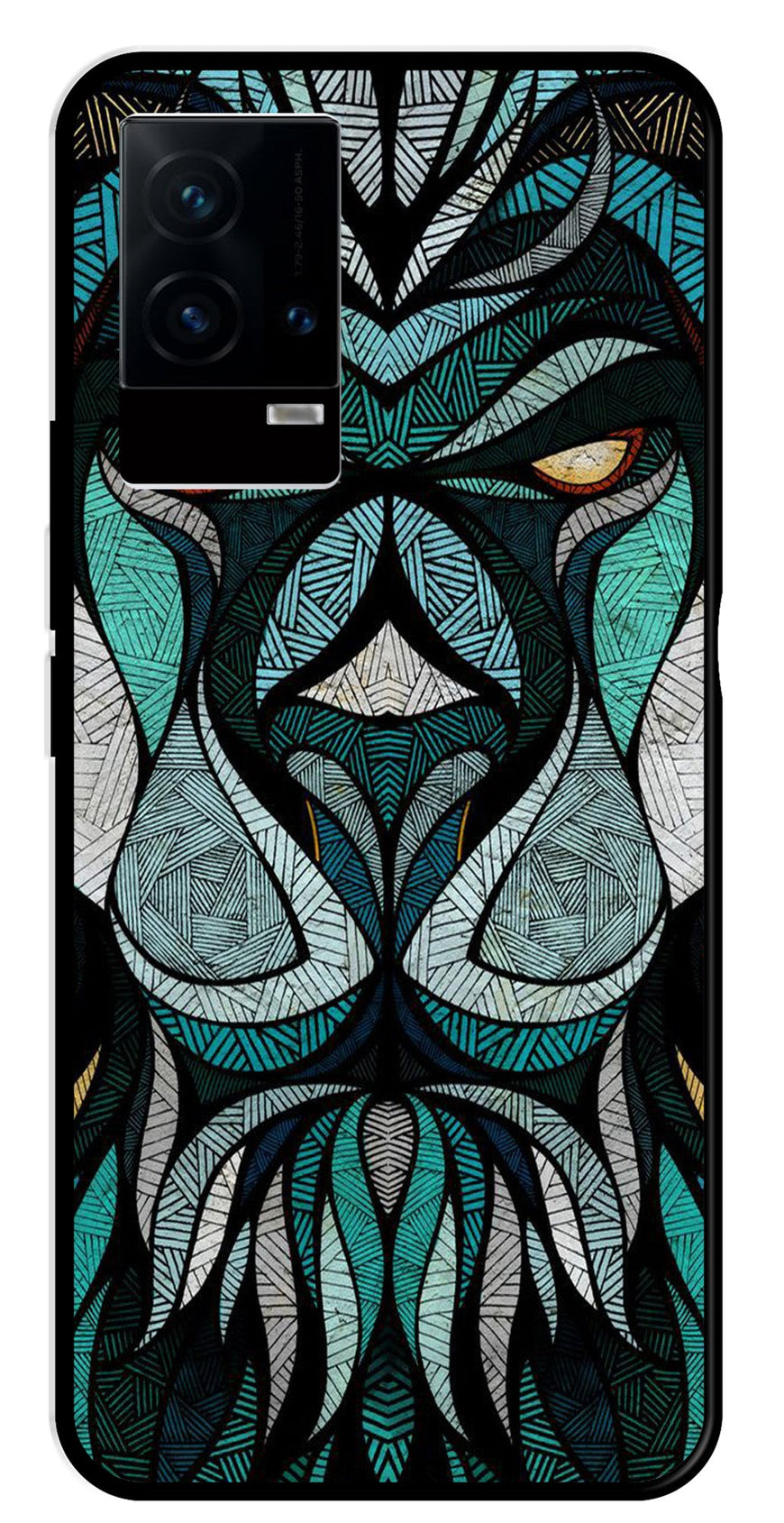 Lion Pattern Metal Mobile Case for iQOO 9 5G   (Design No -40)