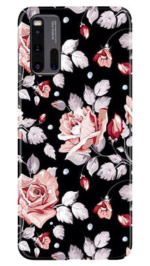 Pink rose Mobile Back Case for Vivo iQ00 3 (Design - 12)