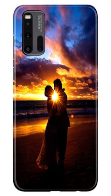 Couple Sea shore Mobile Back Case for Vivo iQ00 3 (Design - 13)