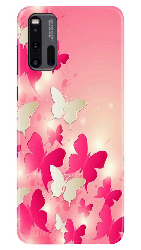 White Pick Butterflies Case for Vivo iQ00 3