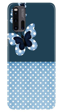 White dots Butterfly Mobile Back Case for Vivo iQ00 3 (Design - 31)