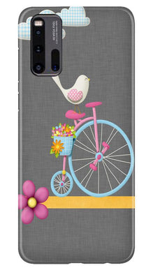 Sparron with cycle Mobile Back Case for Vivo iQ00 3 (Design - 34)