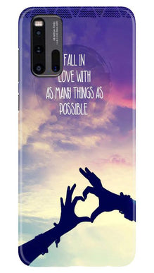 Fall in love Mobile Back Case for Vivo iQ00 3 (Design - 50)