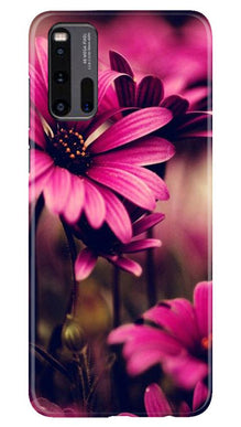 Purple Daisy Mobile Back Case for Vivo iQ00 3 (Design - 65)