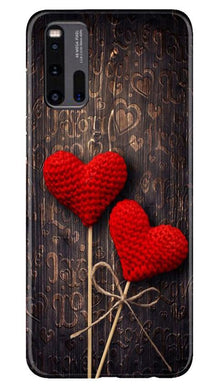 Red Hearts Mobile Back Case for Vivo iQ00 3 (Design - 80)