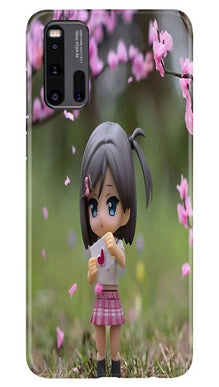 Cute Girl Mobile Back Case for Vivo iQ00 3 (Design - 92)