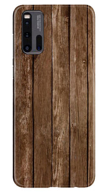 Wooden Look Mobile Back Case for Vivo iQ00 3  (Design - 112)