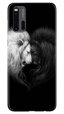 Dark White Lion Mobile Back Case for Vivo iQ00 3  (Design - 140)