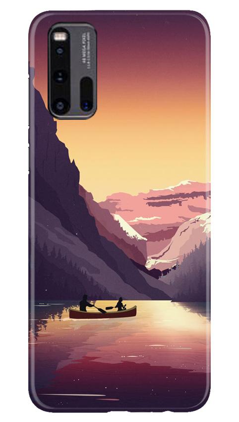 Mountains Boat Case for Vivo iQ00 3 (Design - 181)