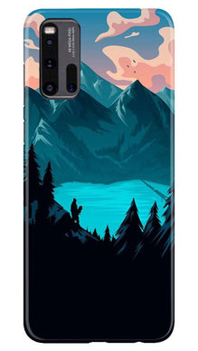 Mountains Mobile Back Case for Vivo iQ00 3 (Design - 186)