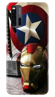 Ironman Captain America Mobile Back Case for Vivo iQ00 3 (Design - 254)