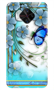 Blue Butterfly Mobile Back Case for Vivo S1 Pro (Design - 21)