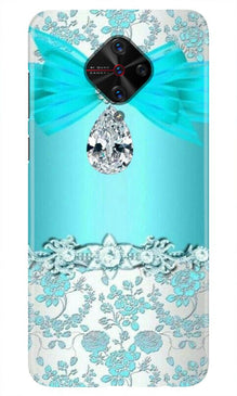 Shinny Blue Background Mobile Back Case for Vivo S1 Pro (Design - 32)