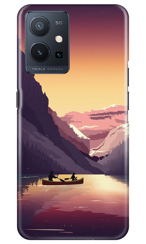 Mountains Boat Case for Vivo Y75 5G / Vivo T1 5G (Design - 150)