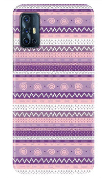 Zigzag line pattern3 Mobile Back Case for Vivo V17 (Design - 11)