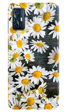 White flowers2 Mobile Back Case for Vivo V17 (Design - 62)