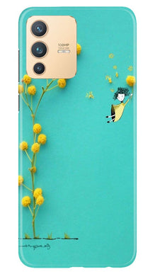 Flowers Girl Mobile Back Case for Vivo V23 Pro (Design - 216)