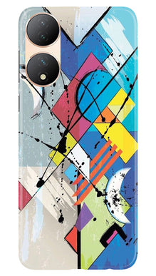 Modern Art Mobile Back Case for Vivo T2 5G (Design - 204)