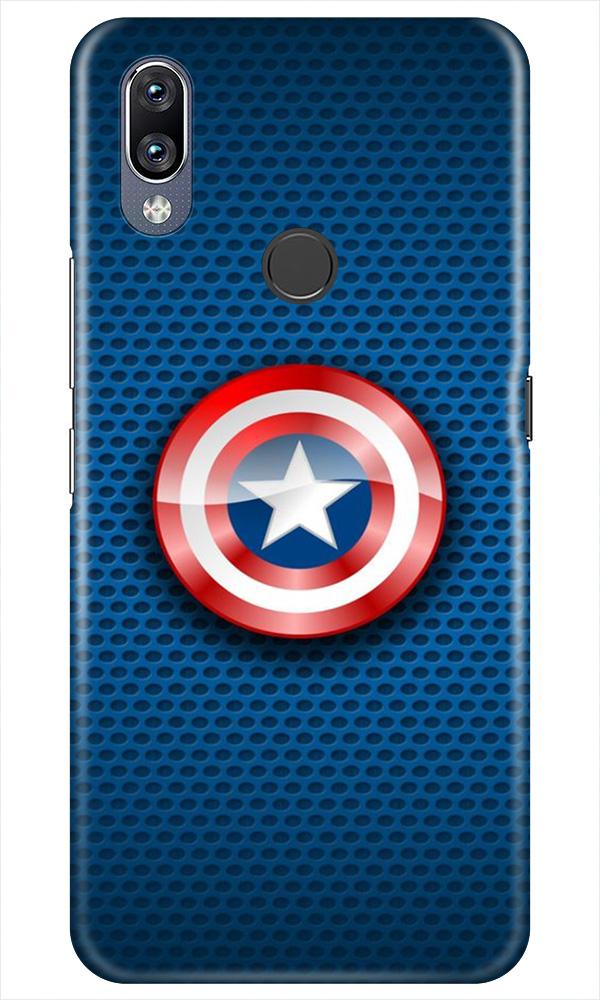 Captain America Shield Case for Vivo Y11 (Design No. 253)