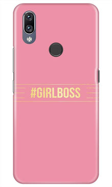 Girl Boss Pink Mobile Back Case for Vivo Y11 (Design - 263)