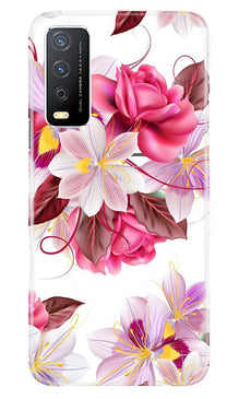 Beautiful flowers Mobile Back Case for Vivo Y12s (Design - 23)