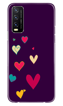 Purple Background Mobile Back Case for Vivo Y20A  (Design - 107)