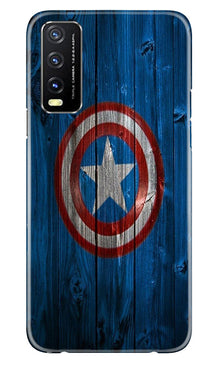 Captain America Superhero Mobile Back Case for Vivo Y20A  (Design - 118)
