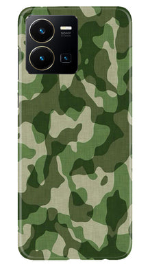 Army Camouflage Mobile Back Case for Vivo Y22  (Design - 106)