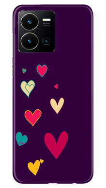 Purple Background Mobile Back Case for Vivo Y22  (Design - 107)